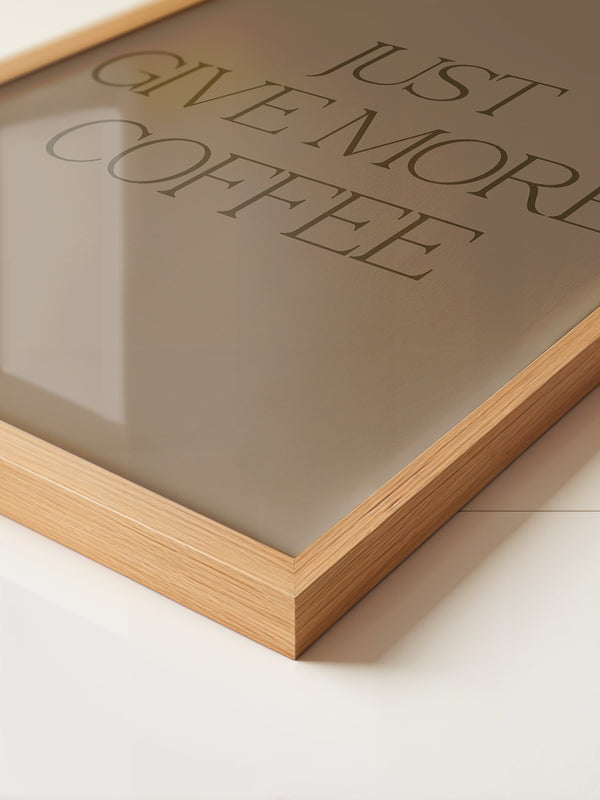 Kaffee Spruch Minimalistisch Braun