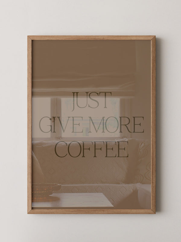 Kaffee Spruch Minimalistisch Braun