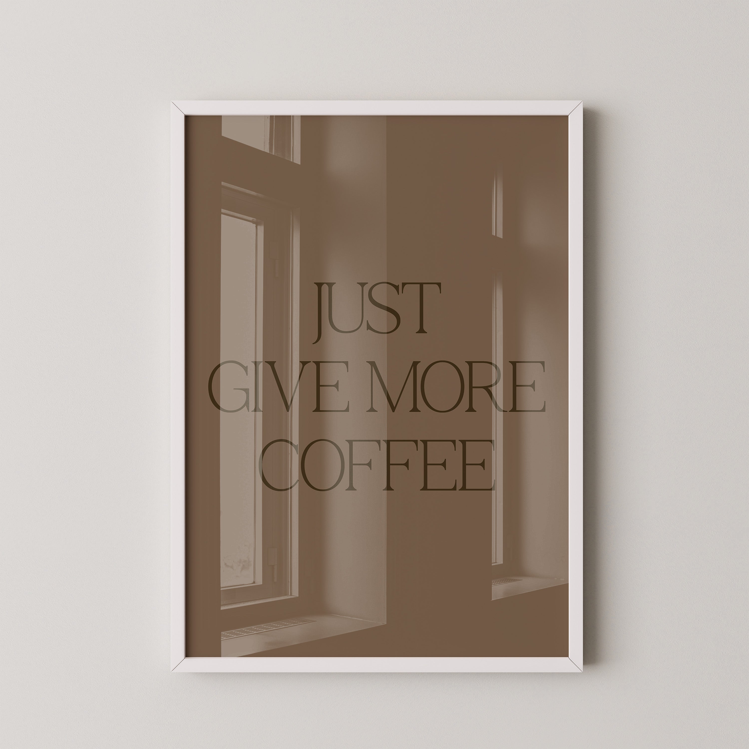 Kaffee Spruch Minimalistisch Braun