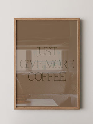 Kaffee Spruch Minimalistisch Braun