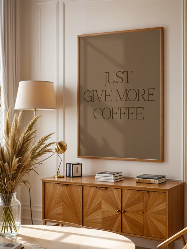 Kaffee Spruch Minimalistisch Braun