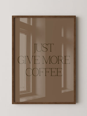 Kaffee Spruch Minimalistisch Braun
