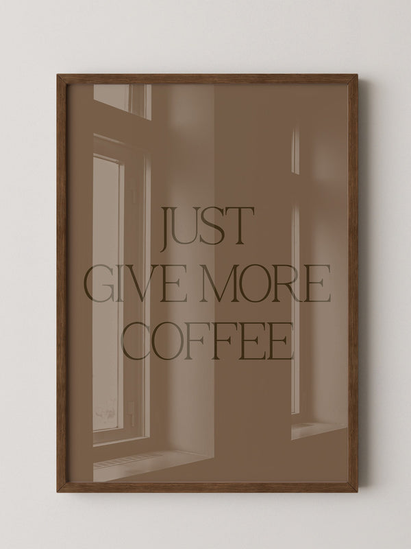 Kaffee Spruch Minimalistisch Braun
