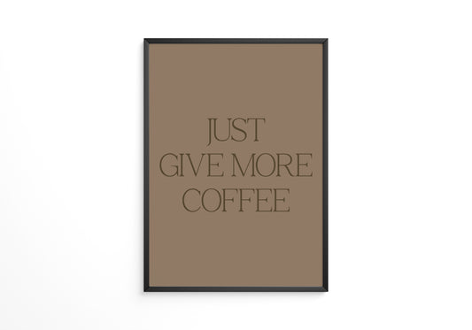 Kaffee Spruch Minimalistisch Braun