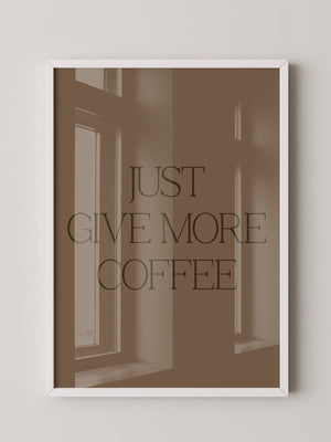 Kaffee Spruch Minimalistisch Braun