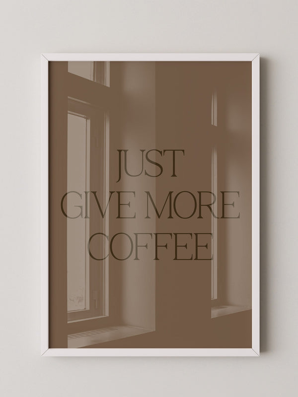 Kaffee Spruch Minimalistisch Braun