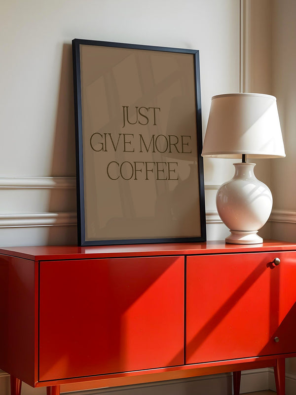 Kaffee Spruch Minimalistisch Braun