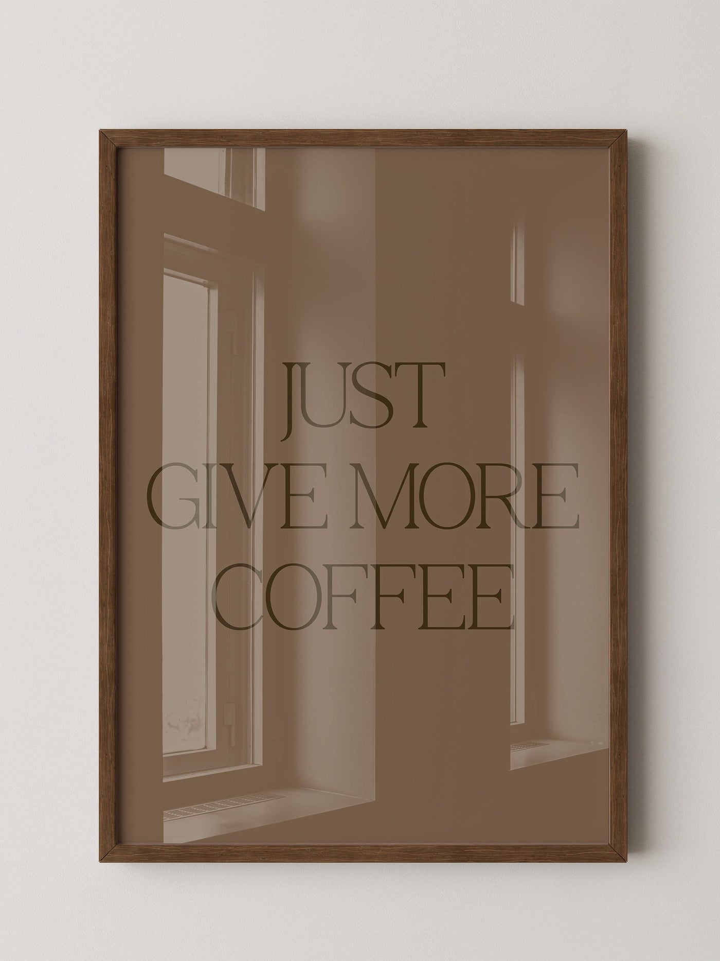Kaffee Spruch Minimalistisch Braun
