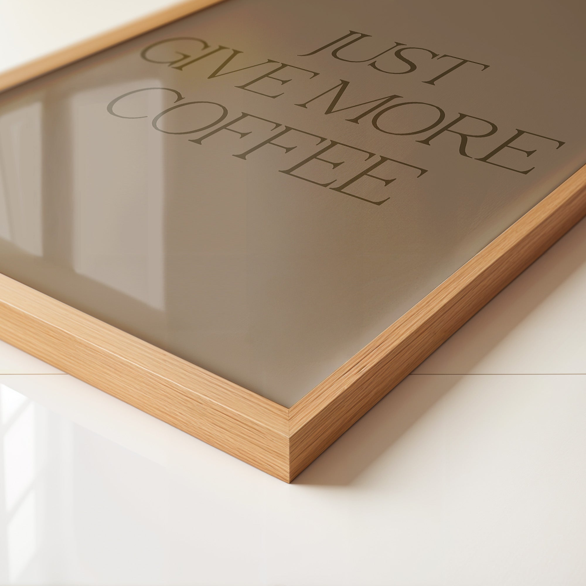 Kaffee Spruch Minimalistisch Braun