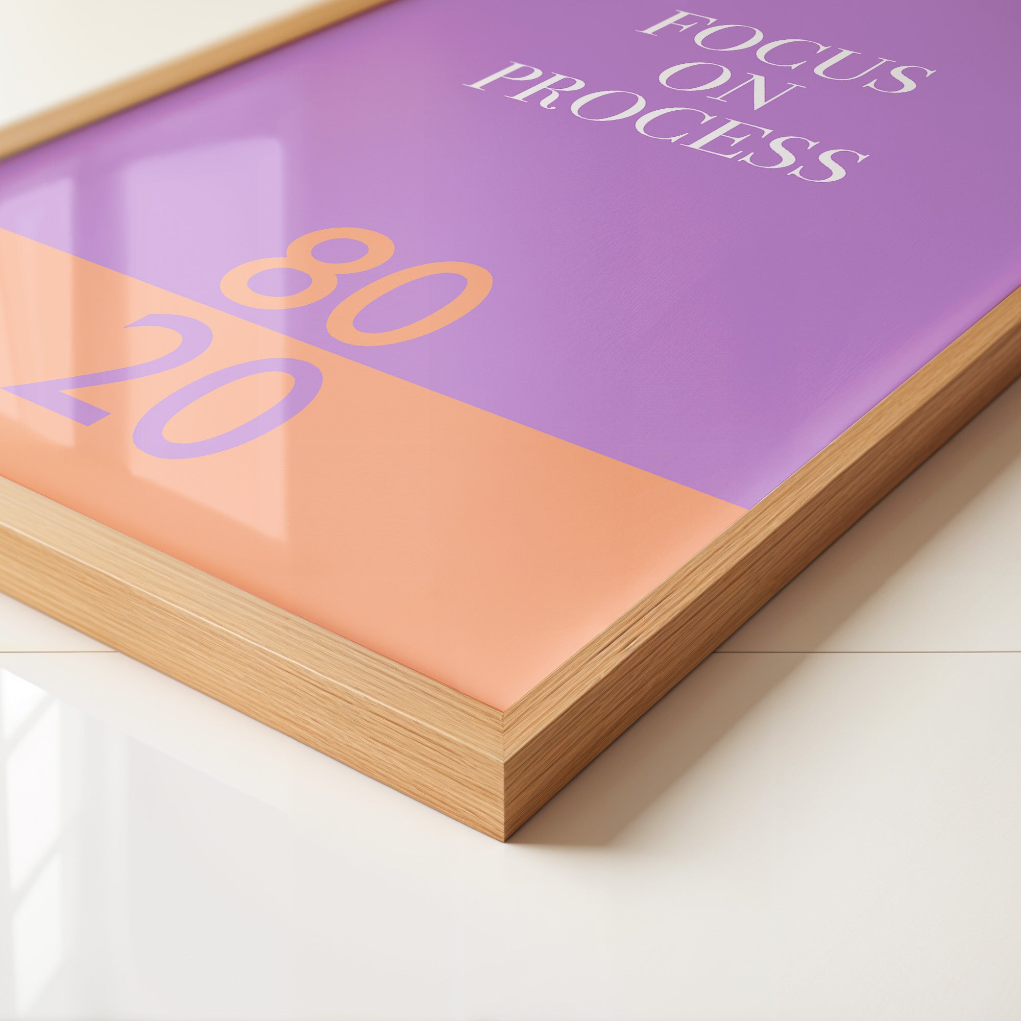 Fokus Prozess Lila Orange