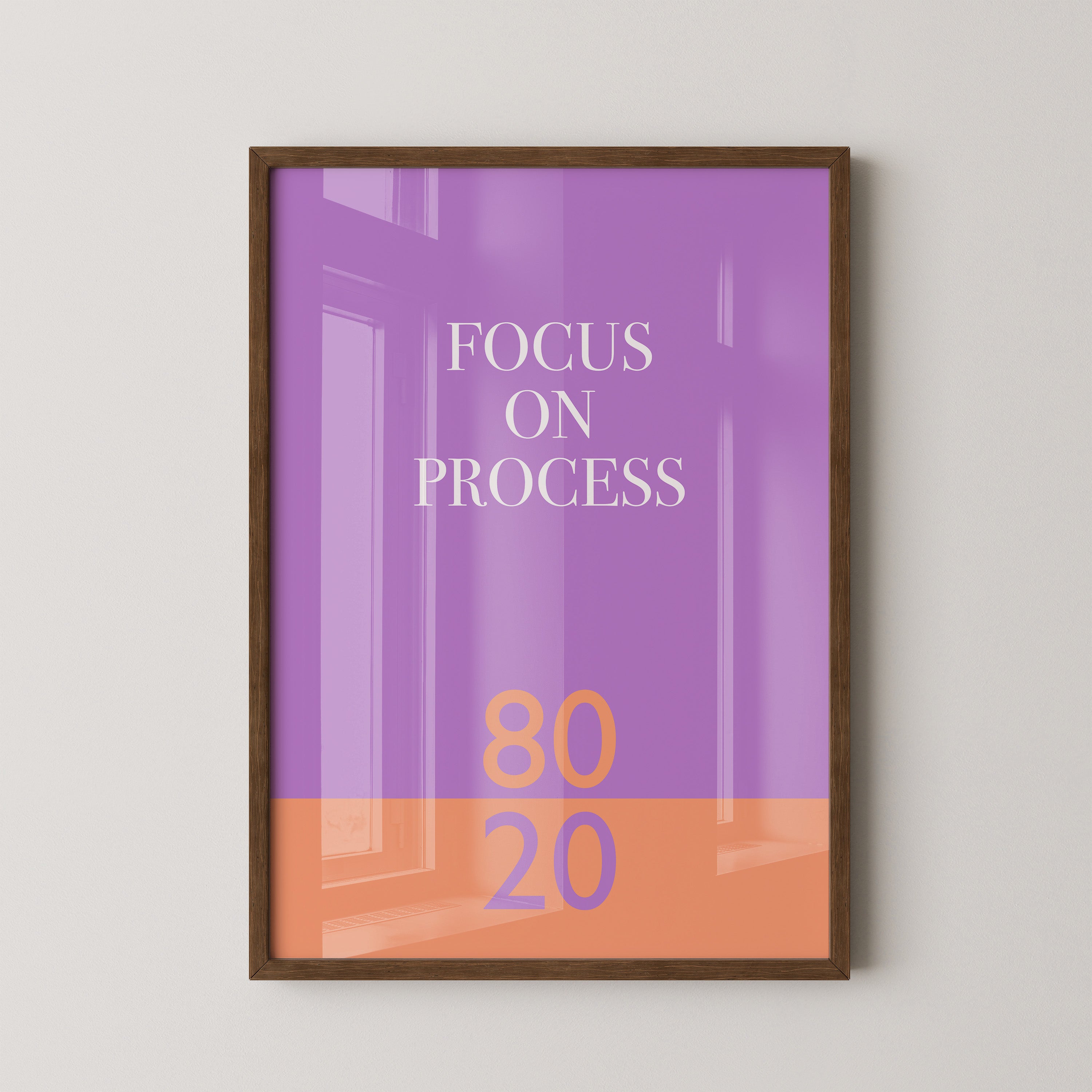 Fokus Prozess Lila Orange