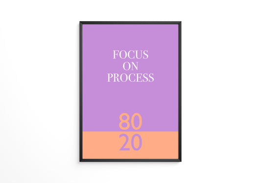 Fokus Prozess Lila Orange