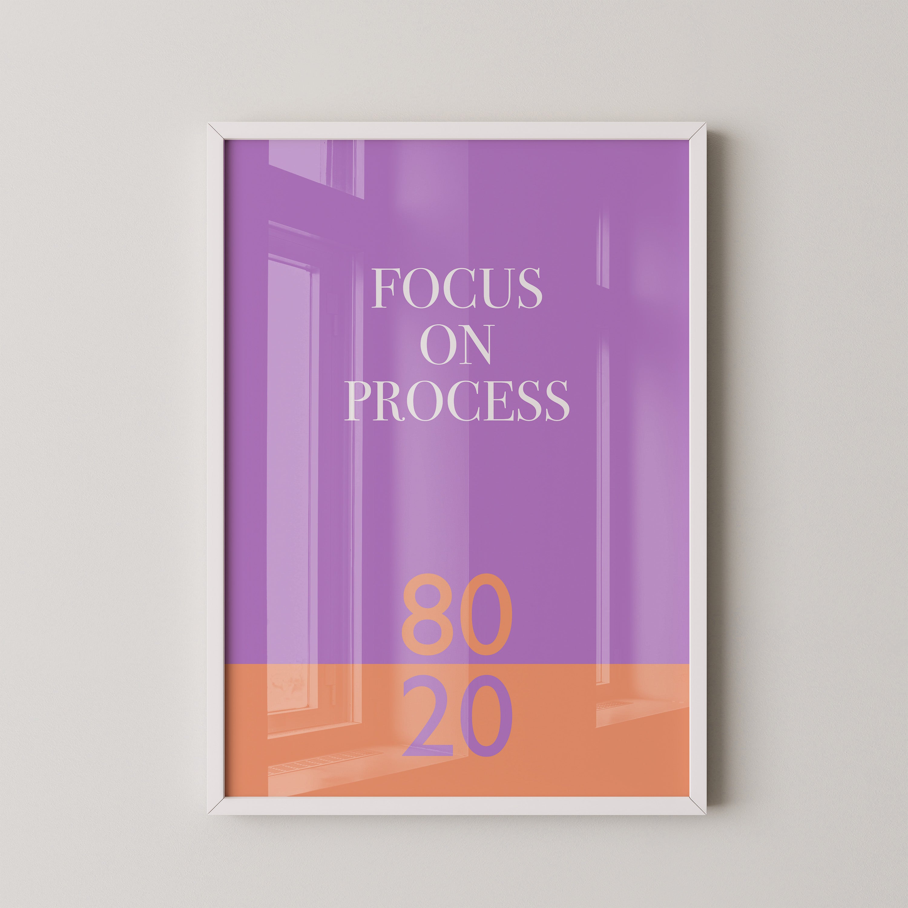 Fokus Prozess Lila Orange