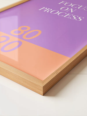 Fokus Prozess Lila Orange