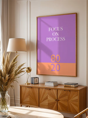 Fokus Prozess Lila Orange