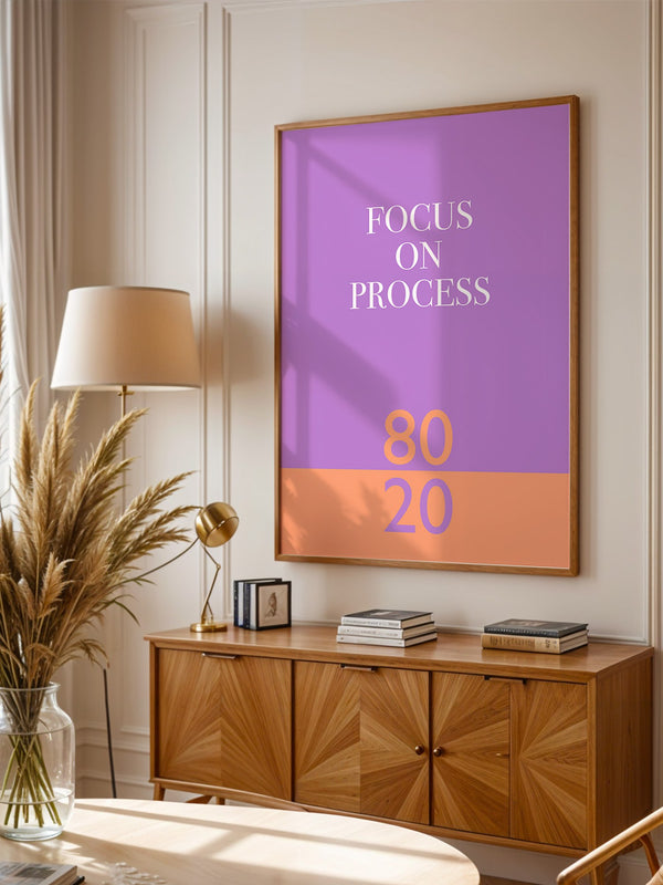 Fokus Prozess Lila Orange