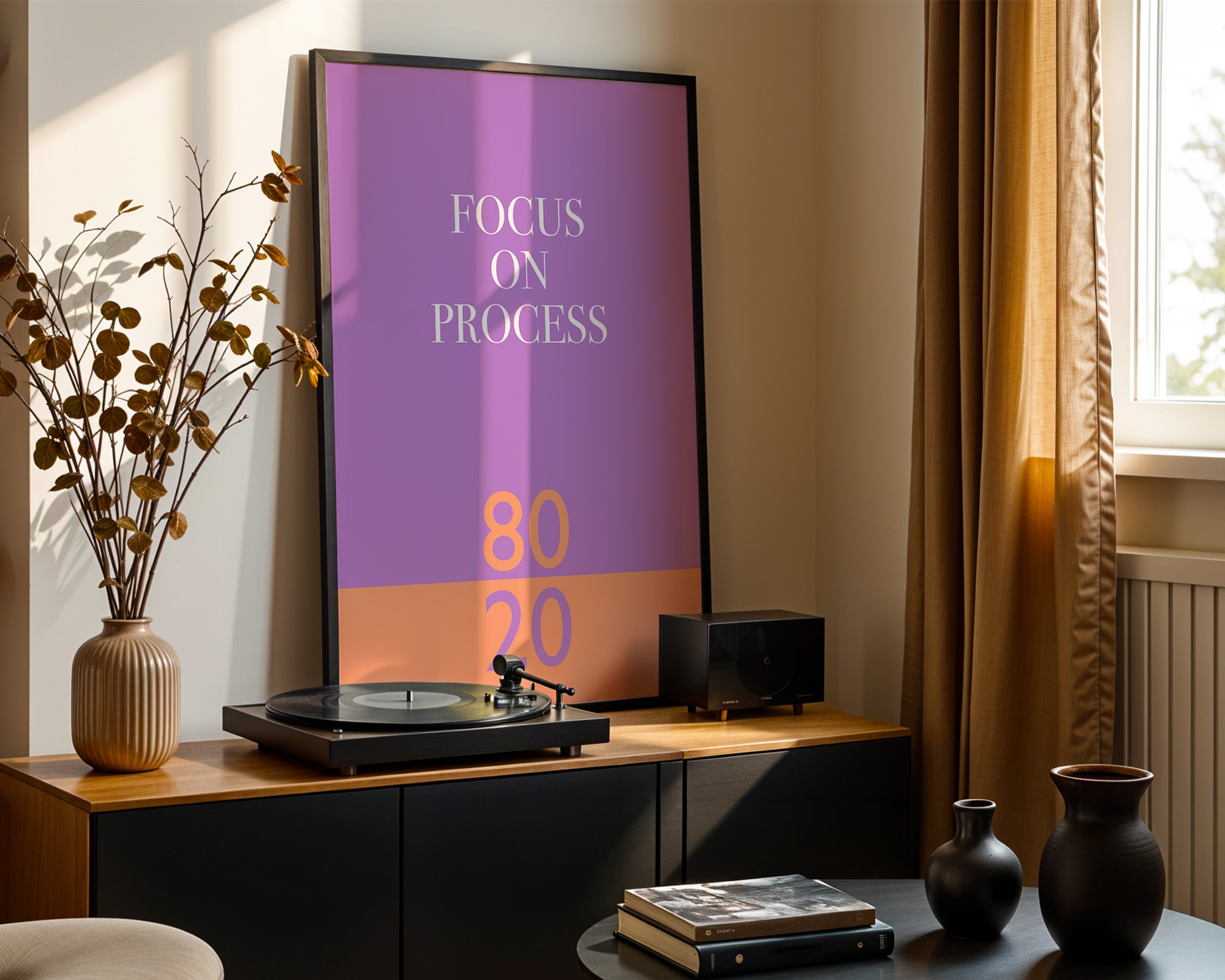 Fokus Prozess Lila Orange