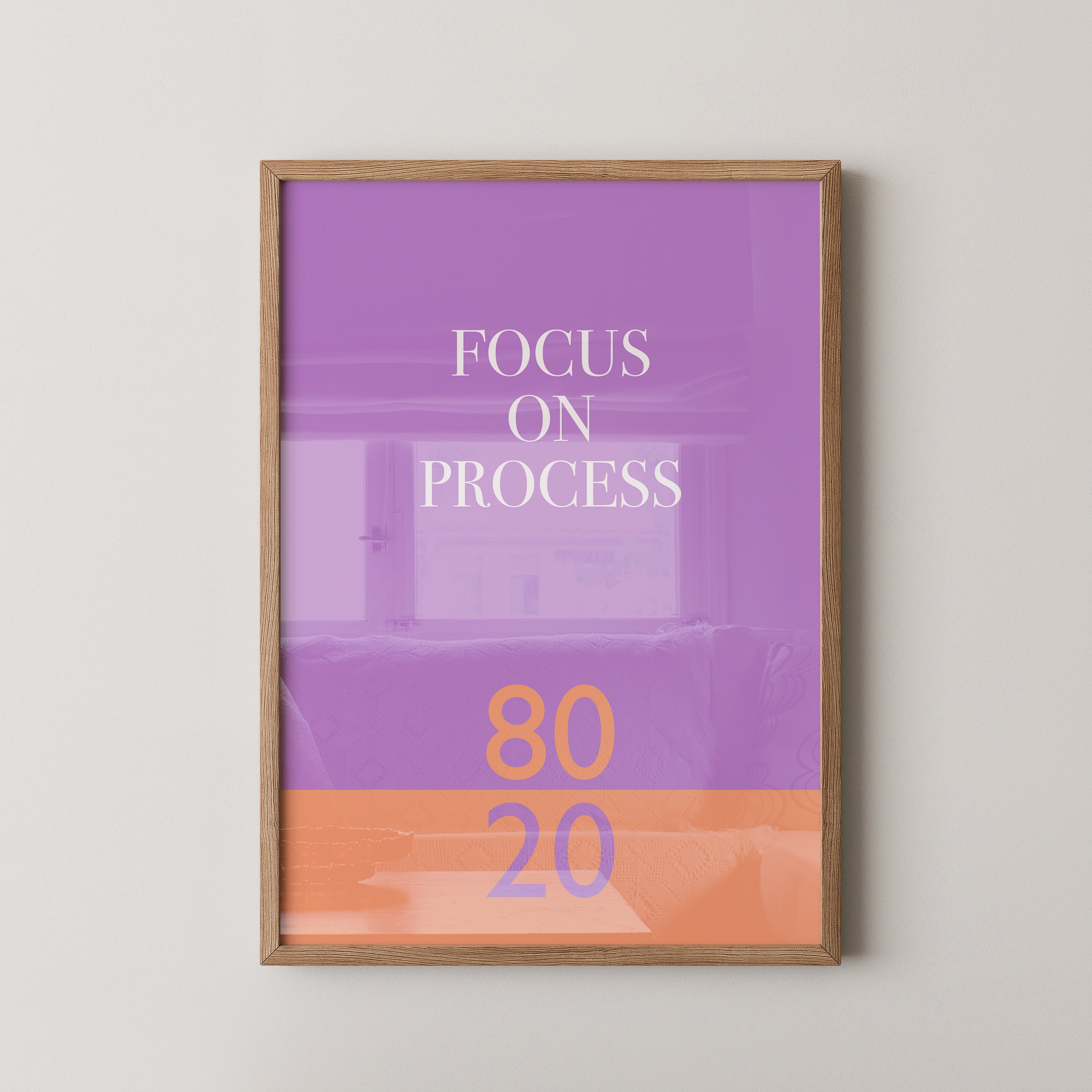 Fokus Prozess Lila Orange
