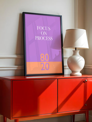 Fokus Prozess Lila Orange