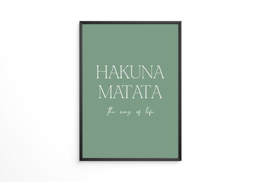 Hakuna Matata Pastellgrün