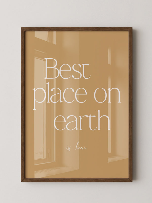 Beste Ort Erde Typografie