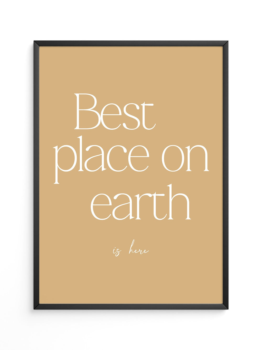 Beste Ort Erde Typografie