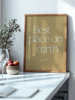 Beste Ort Erde Typografie