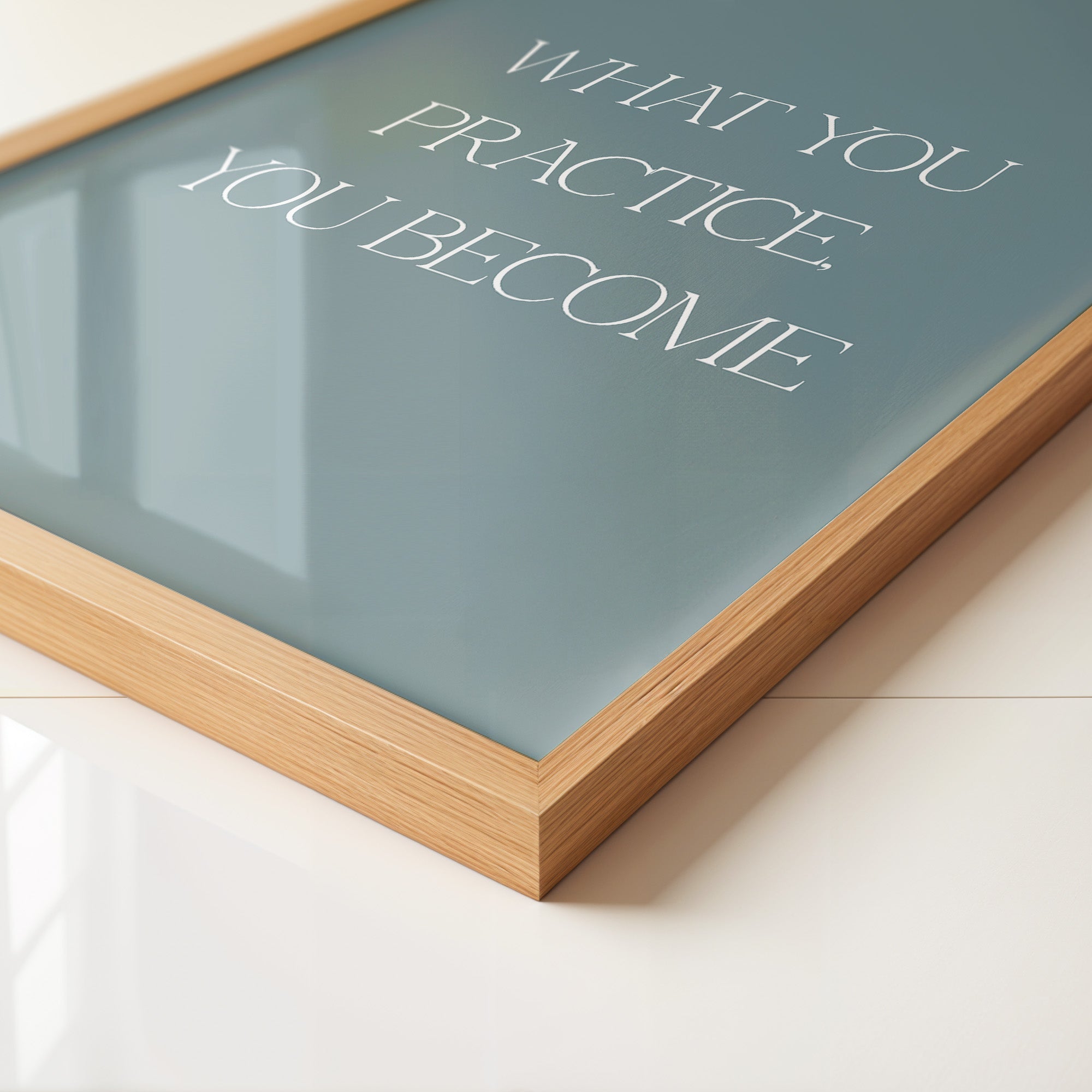 Motivationszitat Minimalistisch Blau