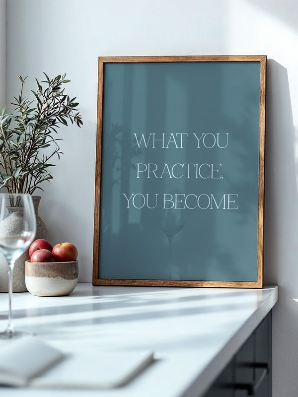 Motivationszitat Minimalistisch Blau