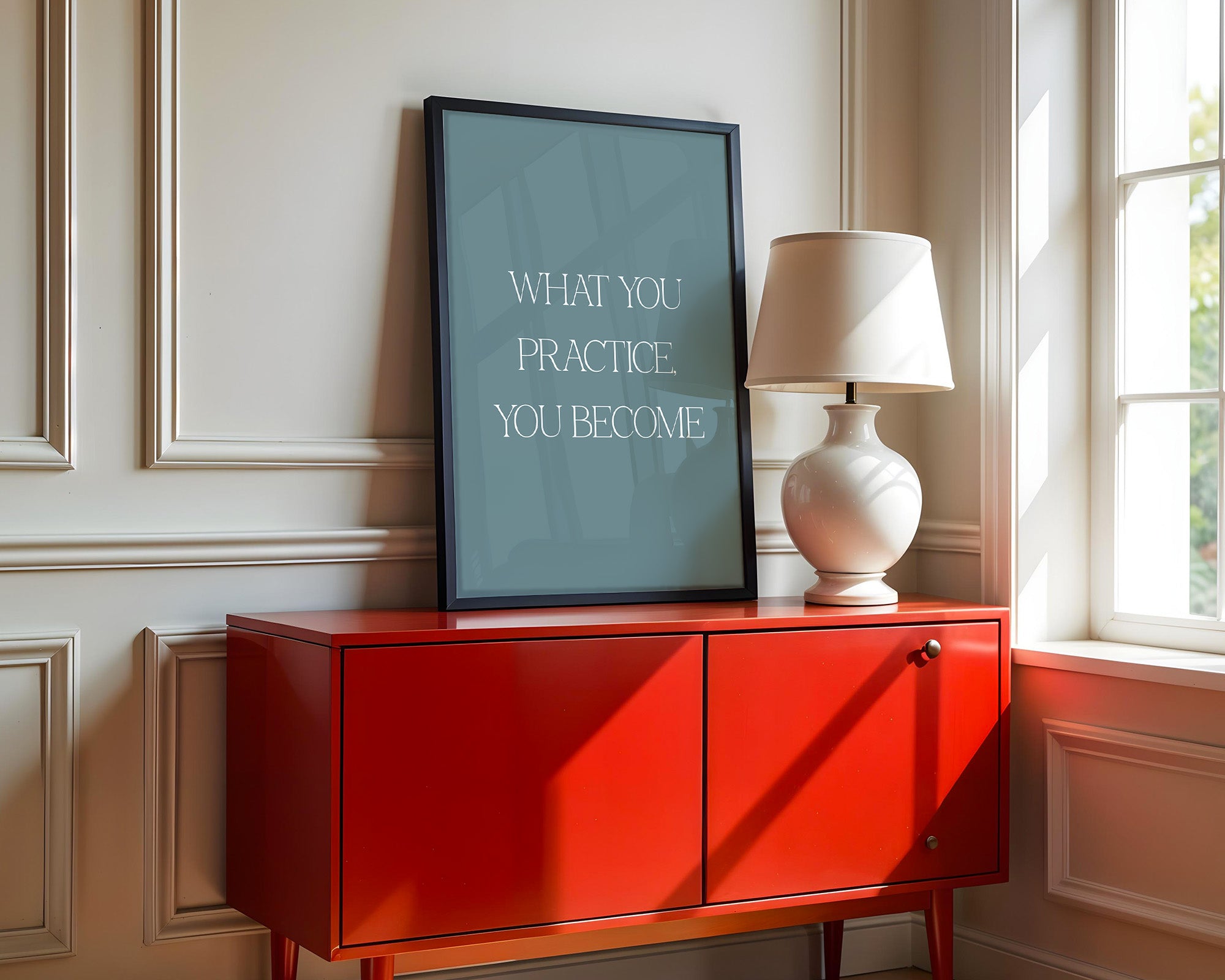 Motivationszitat Minimalistisch Blau