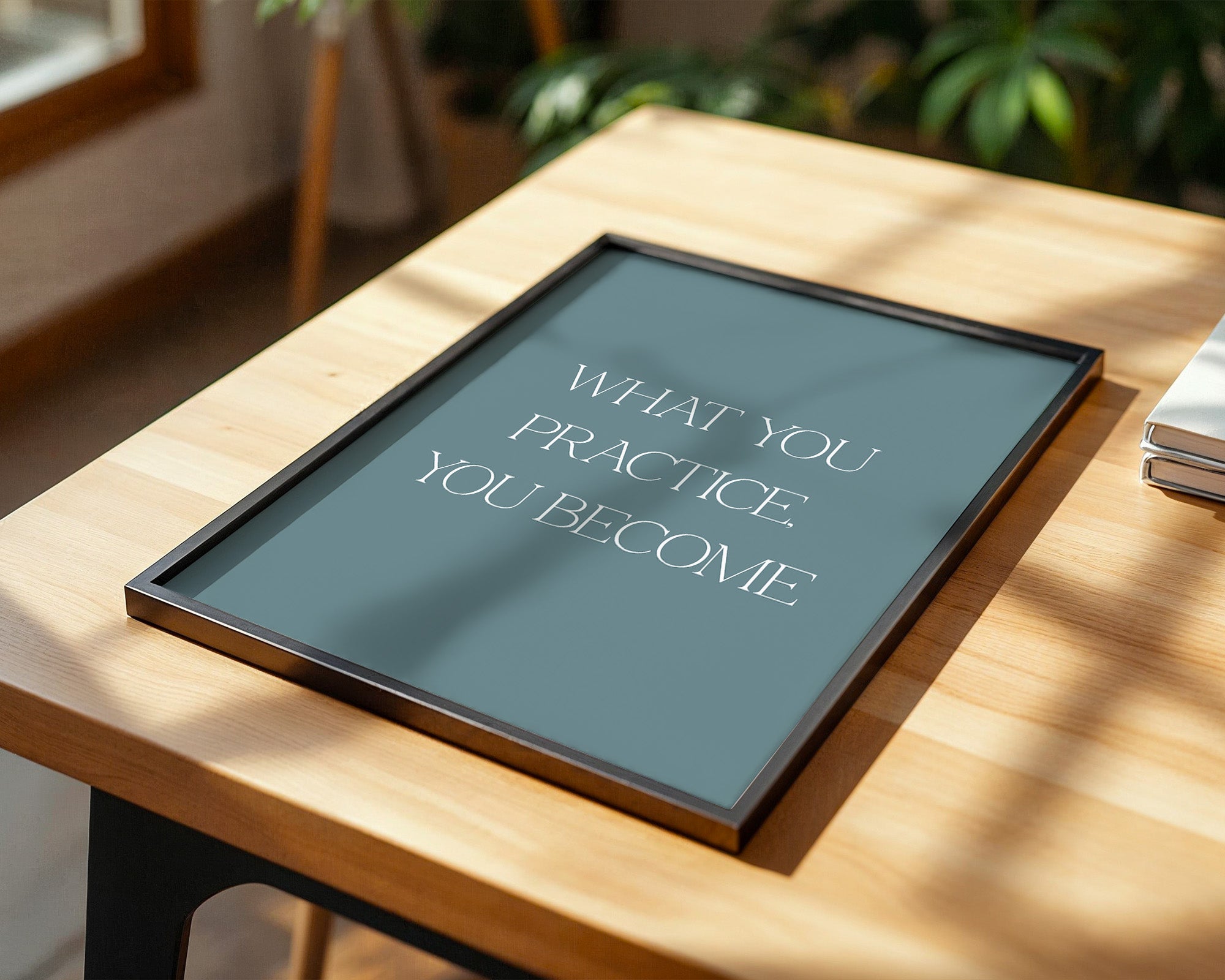 Motivationszitat Minimalistisch Blau