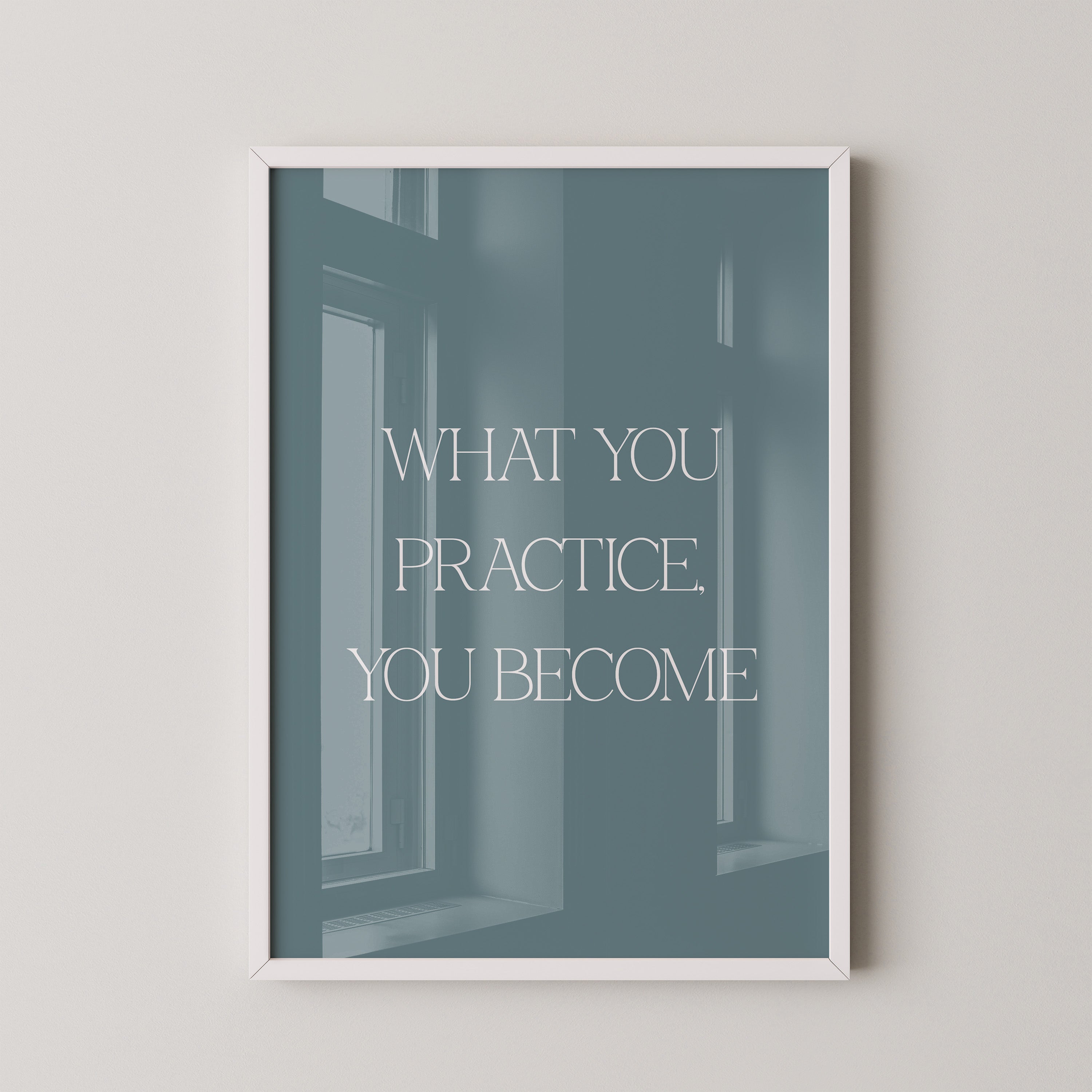 Motivationszitat Minimalistisch Blau