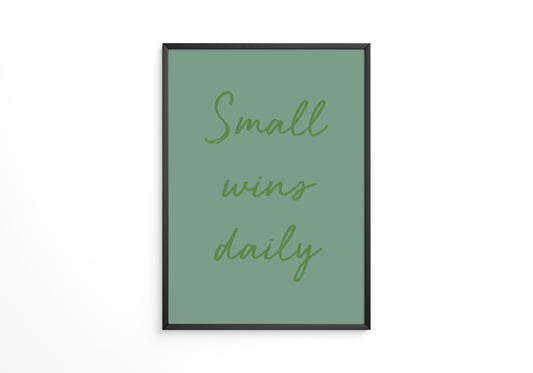 Motivationsspruch Grün Kalligrafie