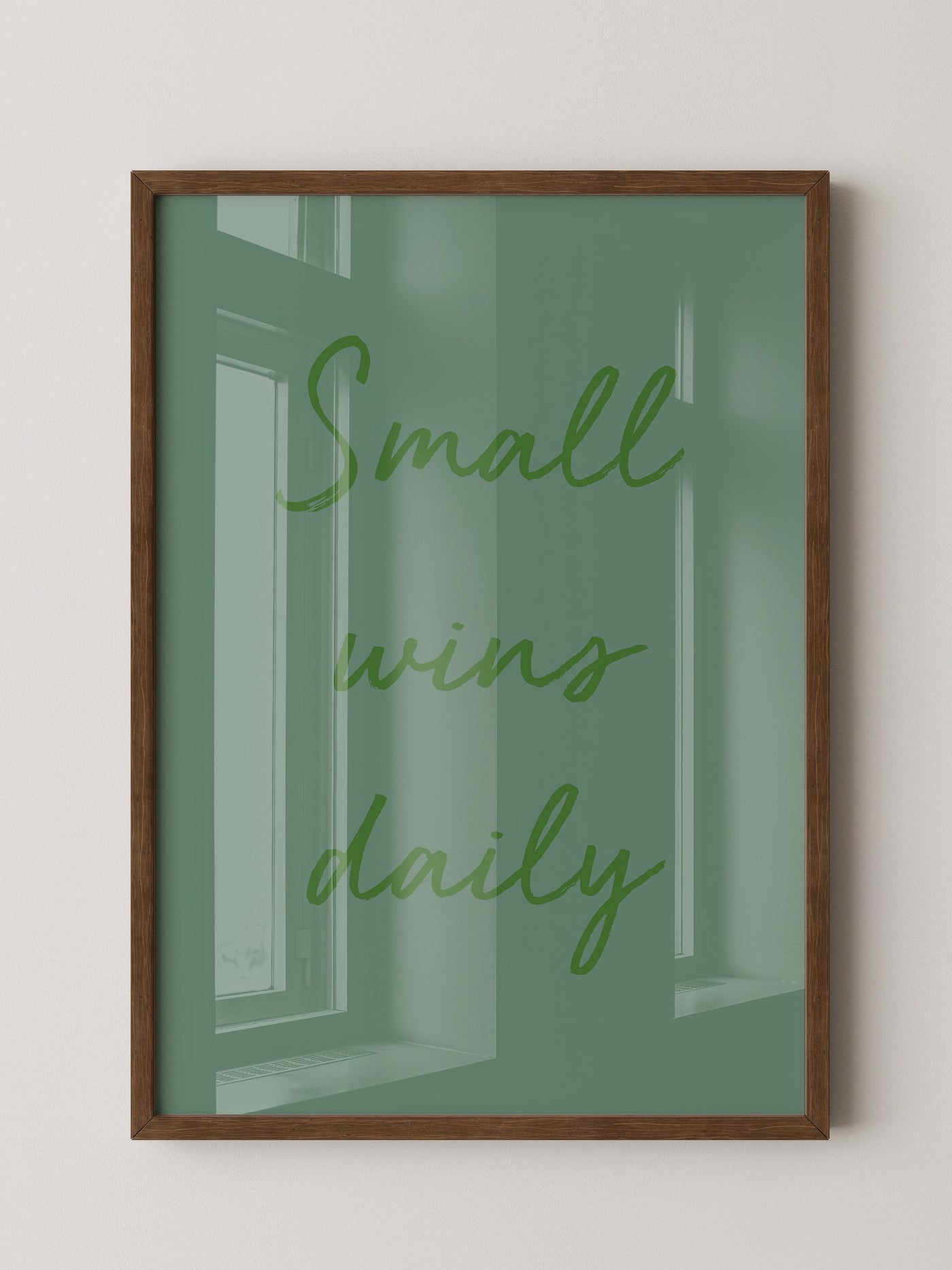 Motivationsspruch Grün Kalligrafie