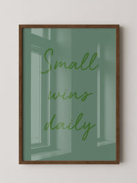 Motivationsspruch Grün Kalligrafie