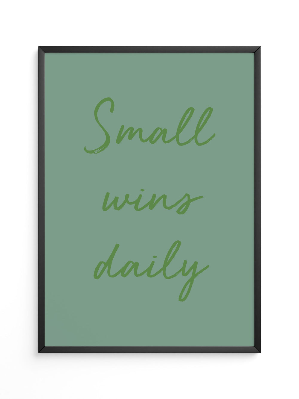 Motivationsspruch Grün Kalligrafie