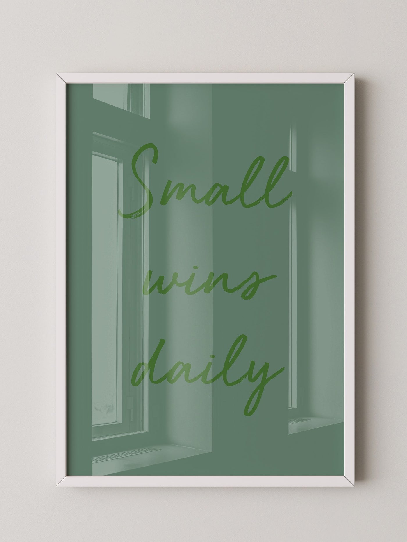 Motivationsspruch Grün Kalligrafie