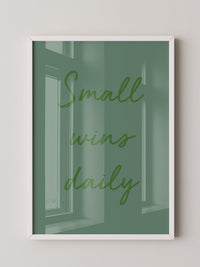 Motivationsspruch Grün Kalligrafie