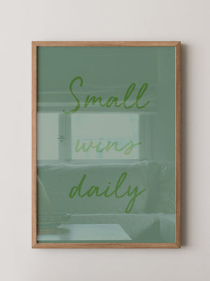 Motivationsspruch Grün Kalligrafie