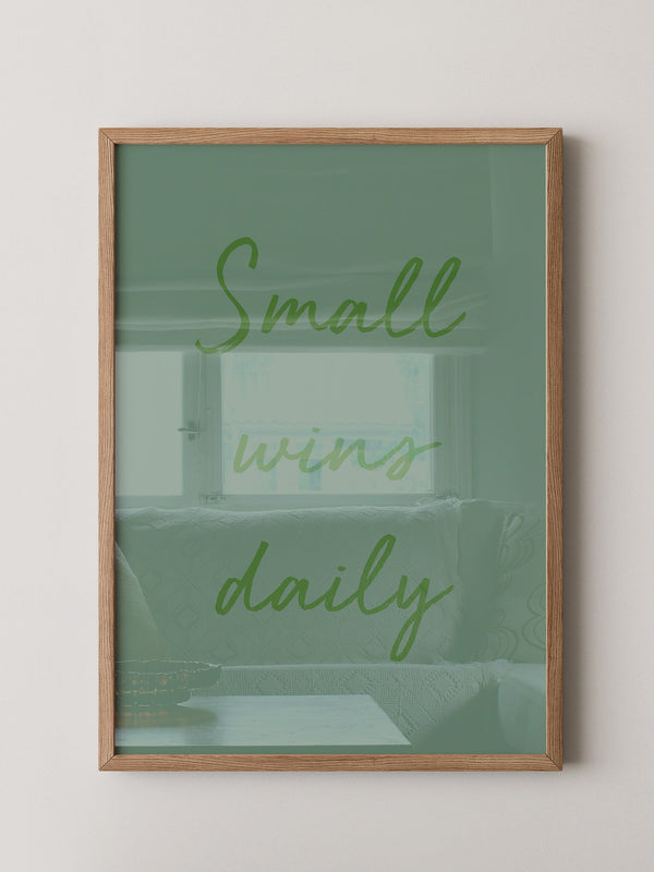 Motivationsspruch Grün Kalligrafie