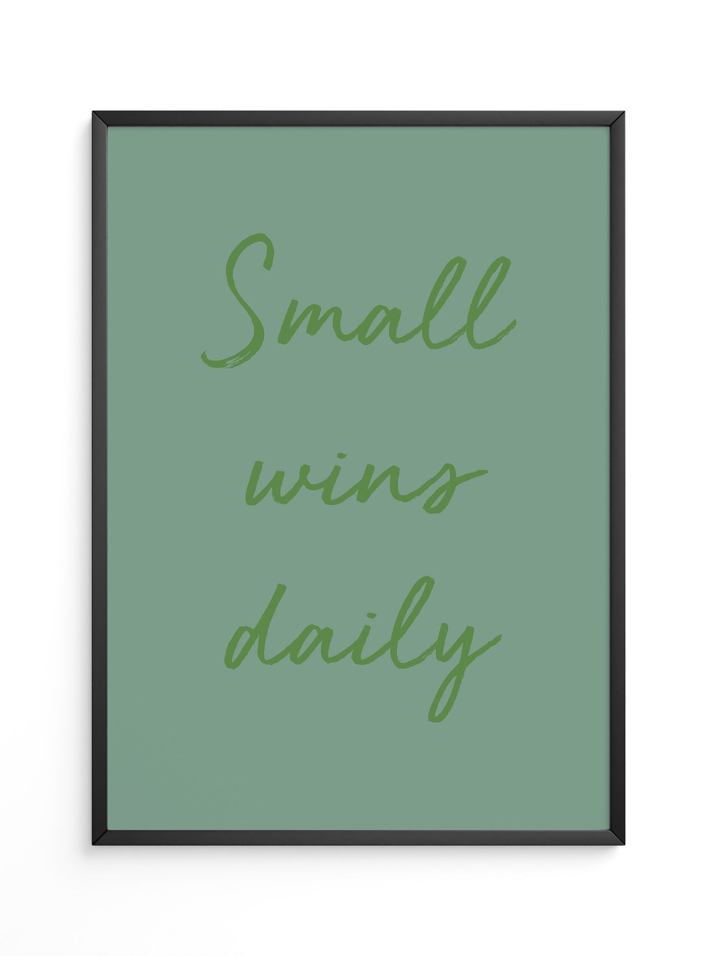 Motivationsspruch Grün Kalligrafie