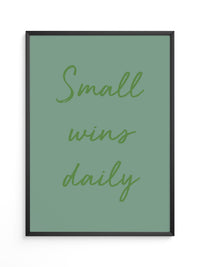 Motivationsspruch Grün Kalligrafie