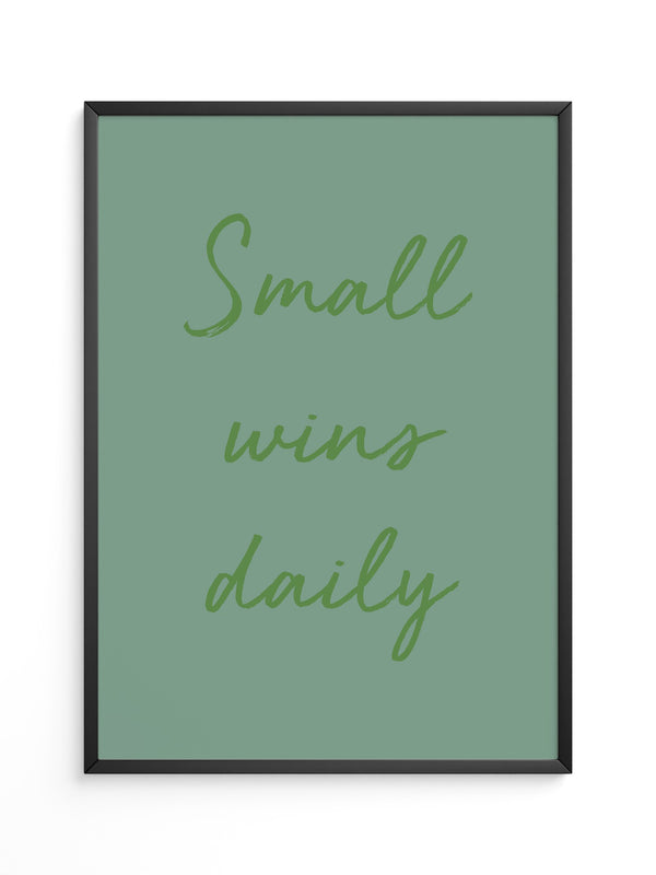 Motivationsspruch Grün Kalligrafie