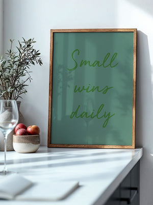 Motivationsspruch Grün Kalligrafie