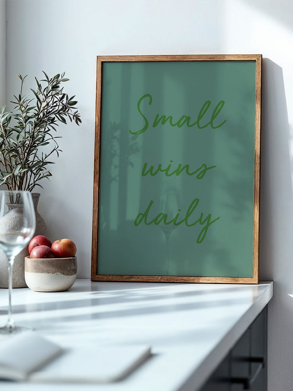 Motivationsspruch Grün Kalligrafie
