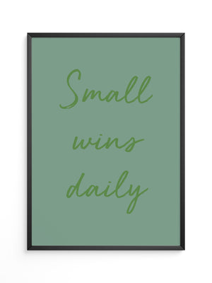 Motivationsspruch Grün Kalligrafie