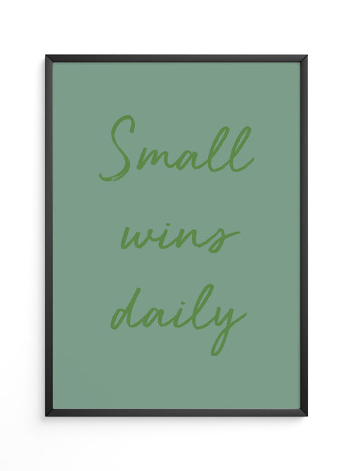 Motivationsspruch Grün Kalligrafie