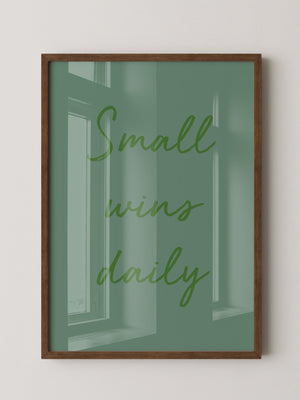 Motivationsspruch Grün Kalligrafie
