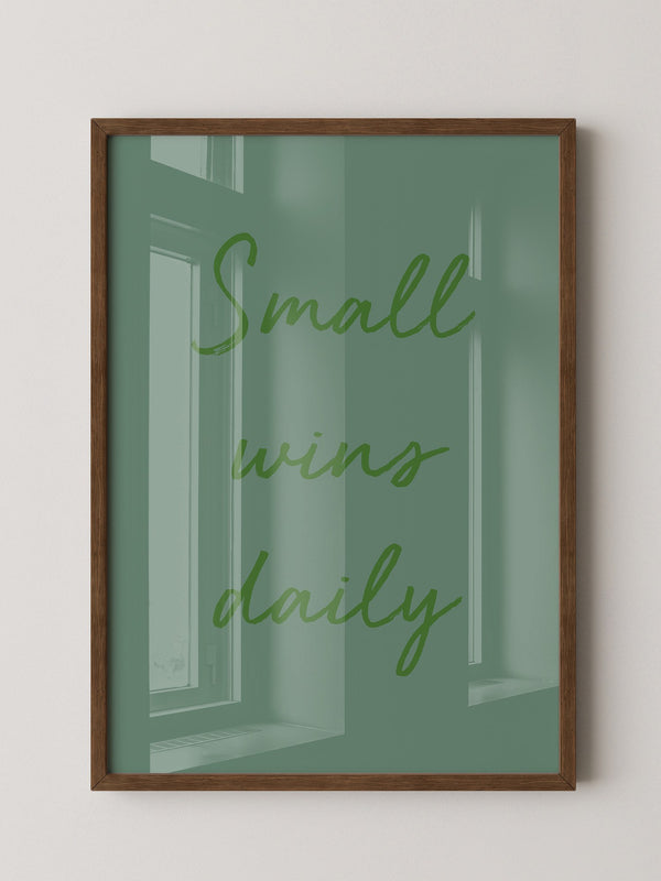 Motivationsspruch Grün Kalligrafie