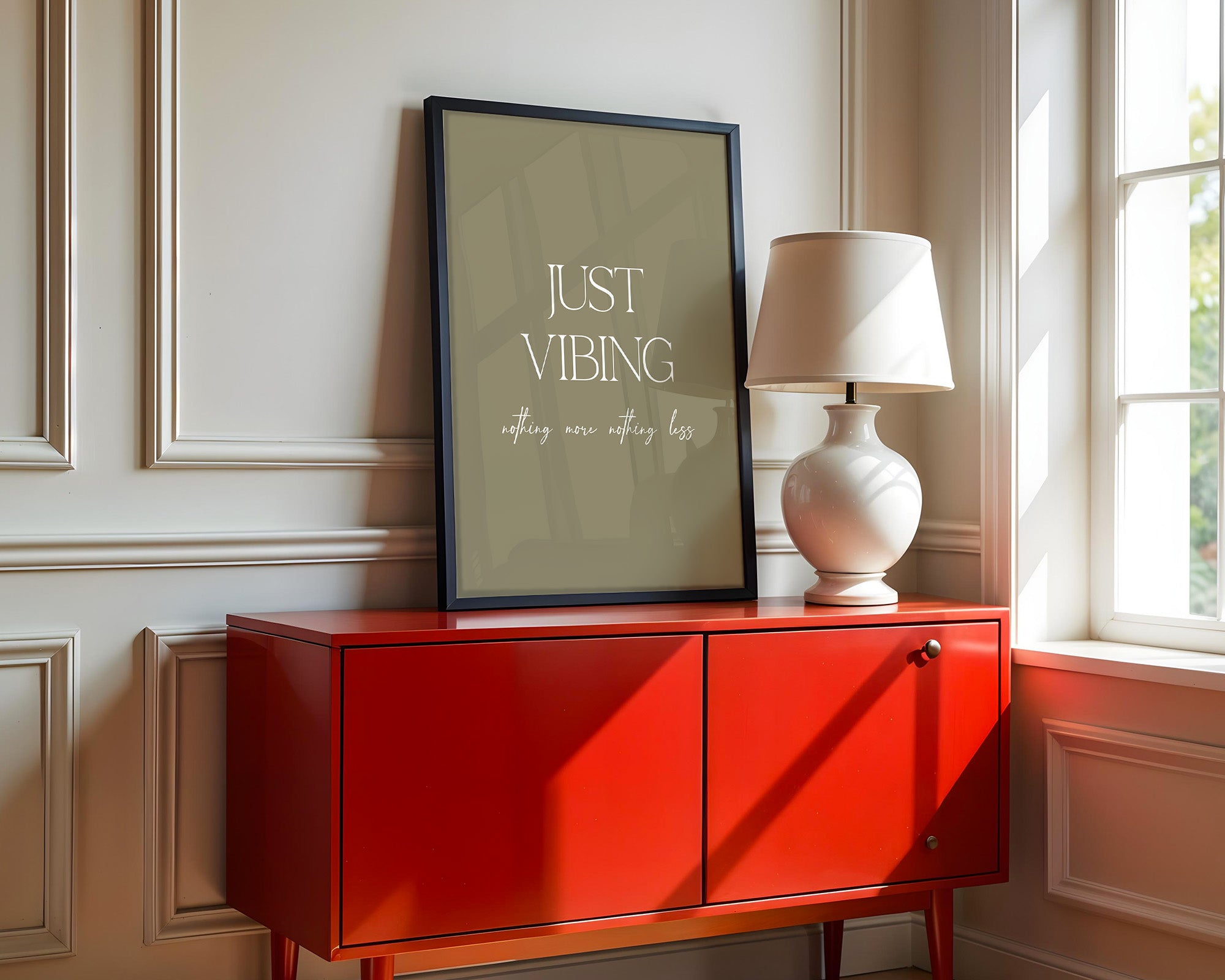 Just Vibing Beige Stil